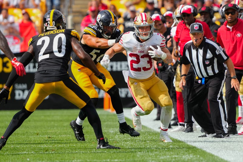 Christian McCaffrey running vs. Steelers