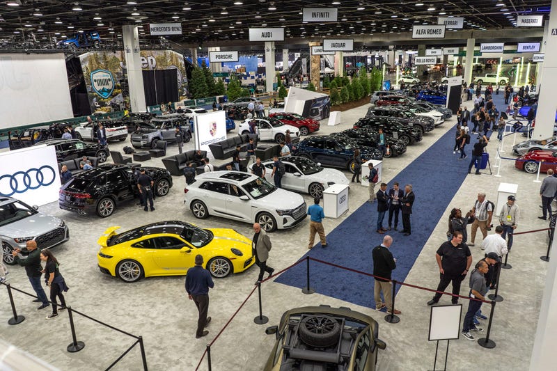 View of the floor at the North American International Auto Show
