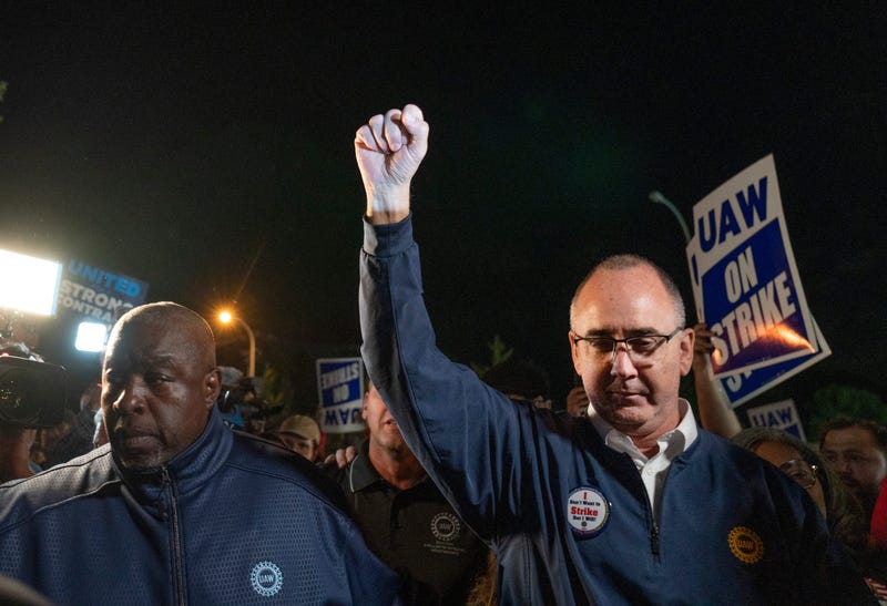 UAW President Shawn Fain called for a strike after contract negotiations stalled with all three Detroit automakers, UAW members walked off the job at Ford Michigan Assembly Plant just after midnight on Fri., Sept. 15, 2023. The current four-year contracts with General Motors, Ford and Stellantis were in effect until 11:59 p.m. on Thurs., Sept. 14 and without an agreement, the UAW initiated a stand-up strike, a strategic plan that the union is said to have for a strike targeting certain plants at the different automakers in waves.
