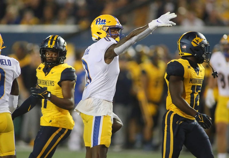Bub Means pointing at Pitt v West Virginia