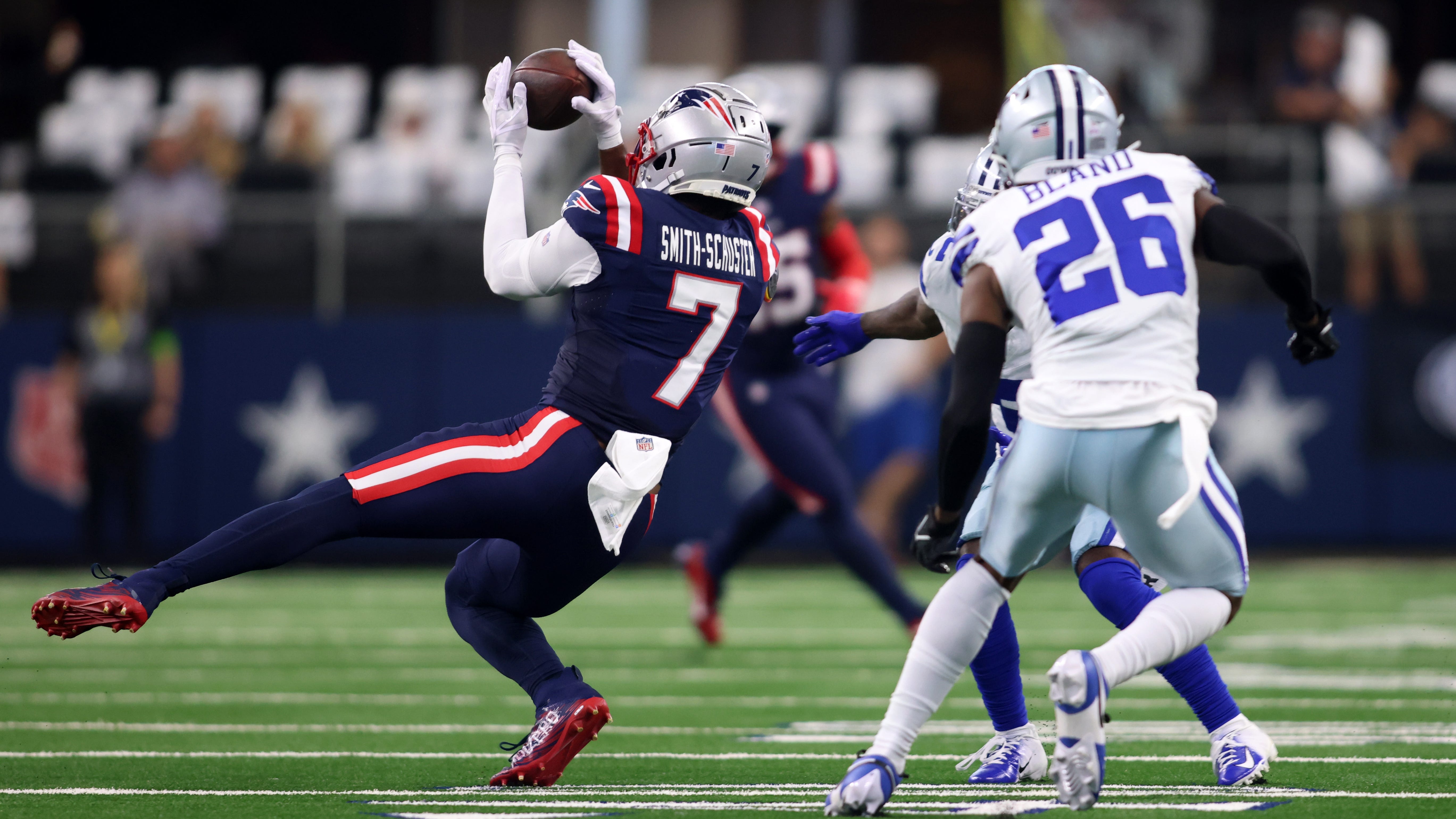 Patriots vs. Raiders final injury report: JuJu Smith-Schuster, Demario Douglas ruled out