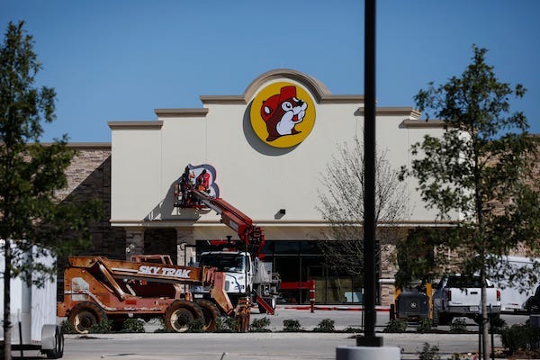 Construction crews working on Buc-ee's