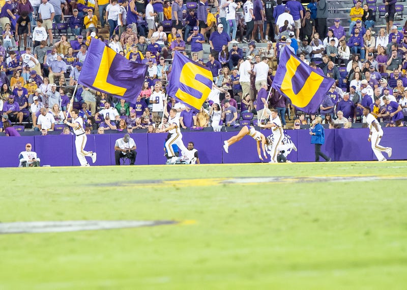 LSU Tigers take on the Auburn Tigers at Tiger Stadium in Baton Rouge, Louisiana, Saturday, Oct. 14, 2023.