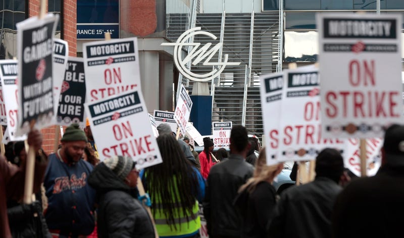 Casino workers on strike