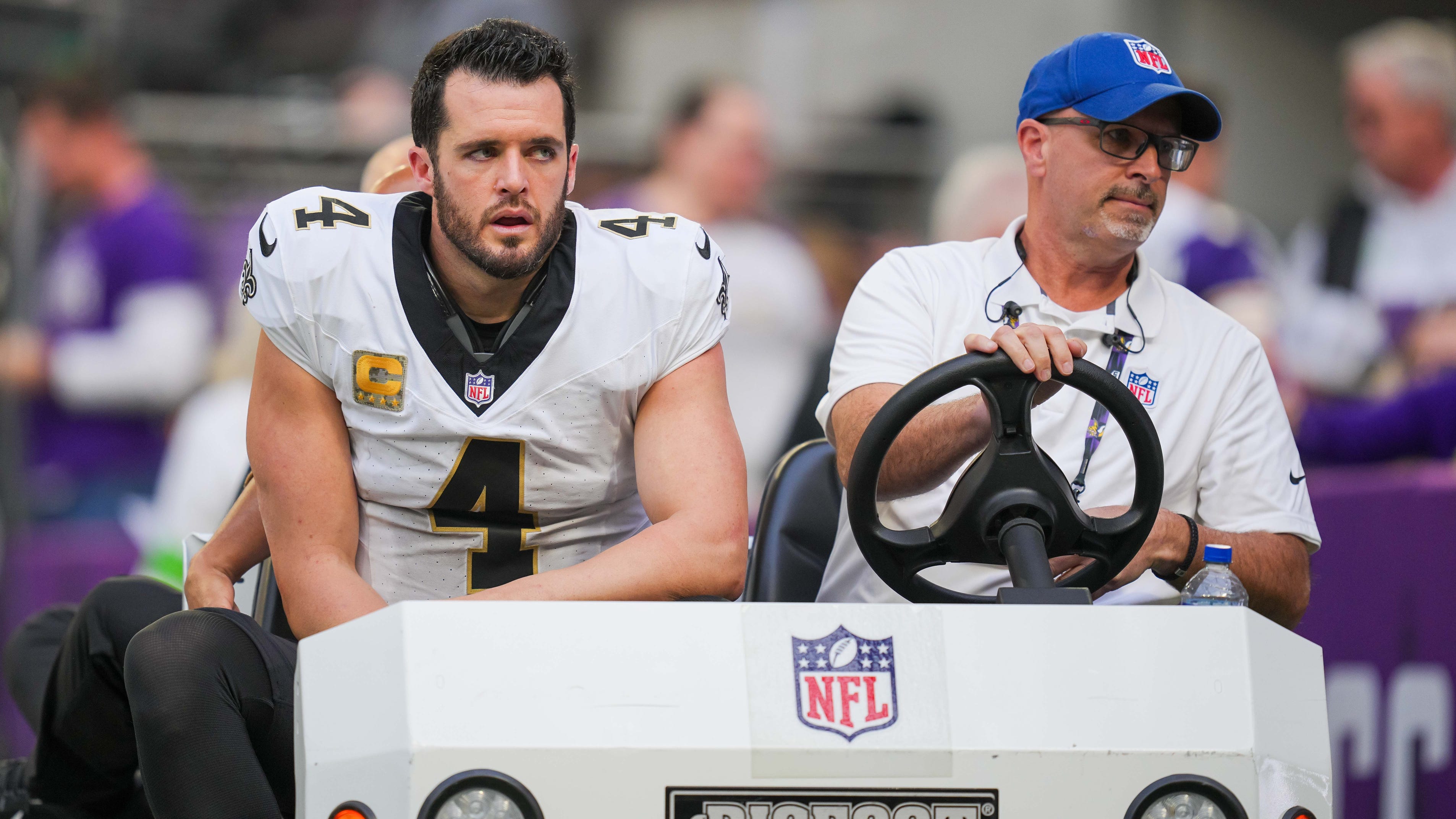 Saints QB Derek Carr believed to have avoided major injury; no QB controversy, coach says