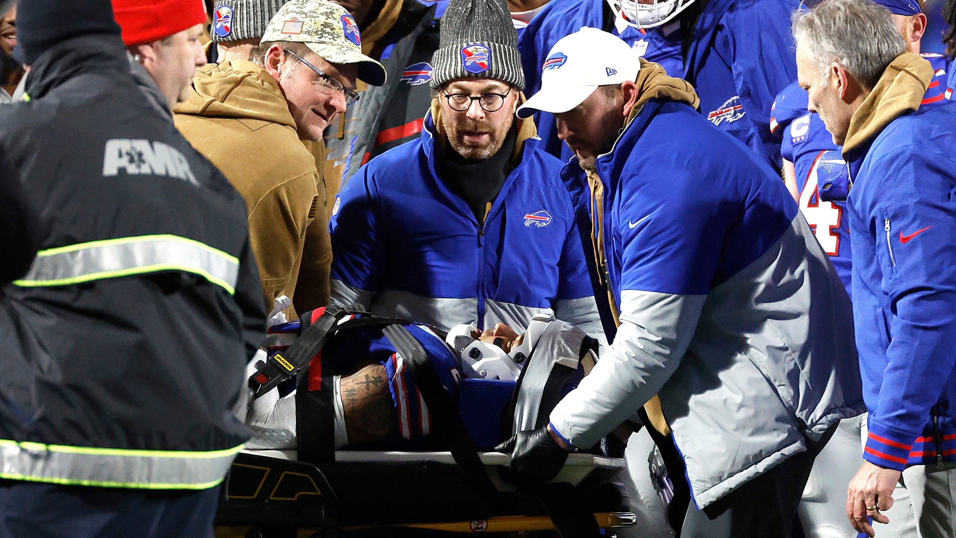 Bills safety Taylor Rapp taken off field in ambulance Sunday against Jets