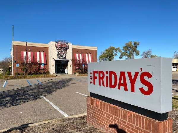 Exterior of a TGI Friday’s restaurant