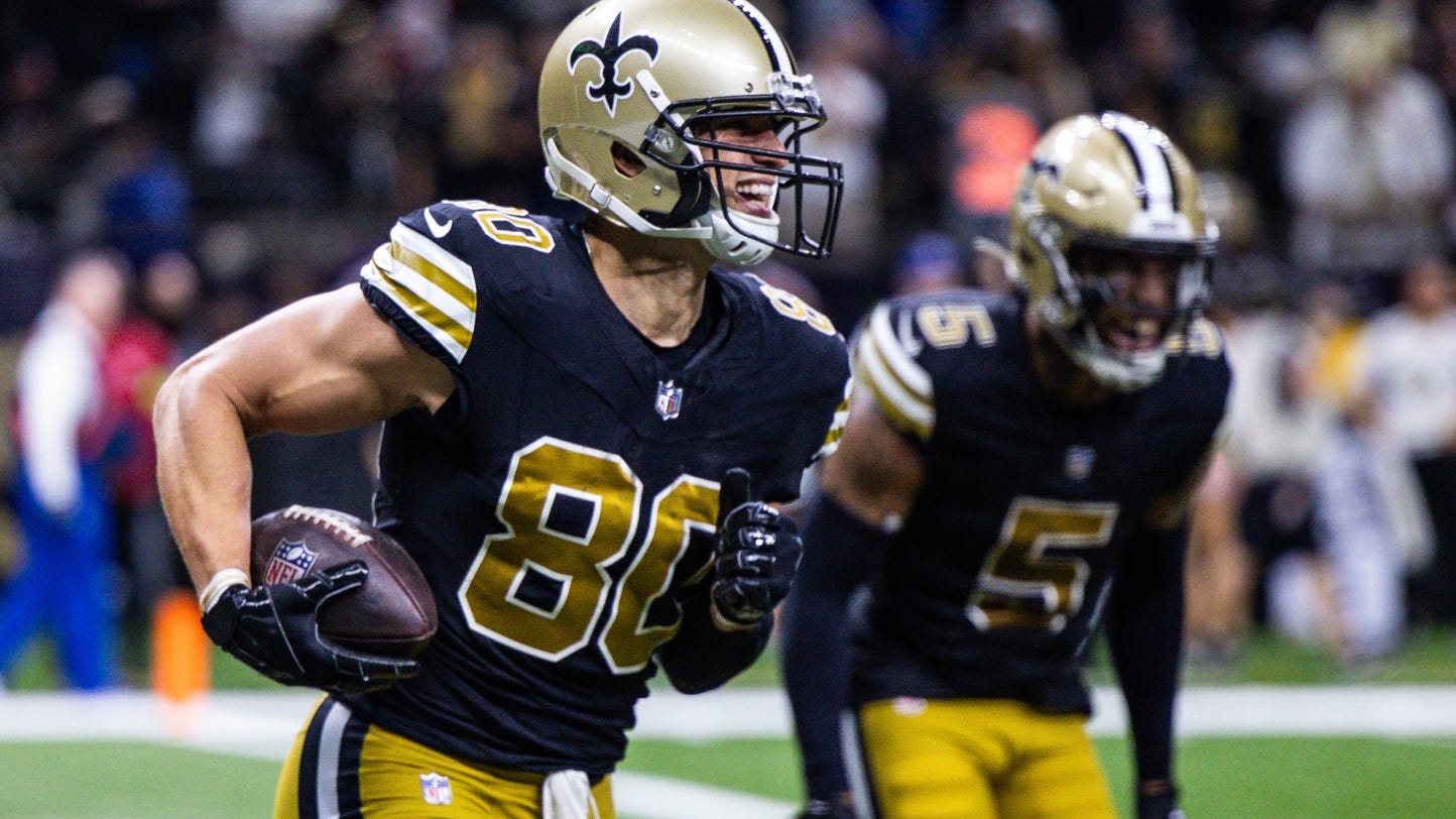 Saints legend Jimmy Graham had one final dunk on the Falcons, after all