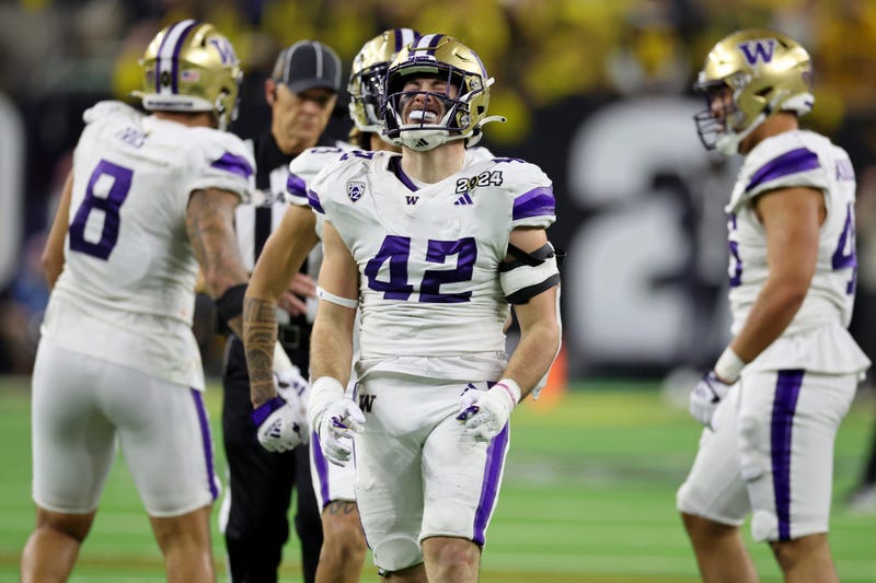 Carson Bruener celebrating against Michigan