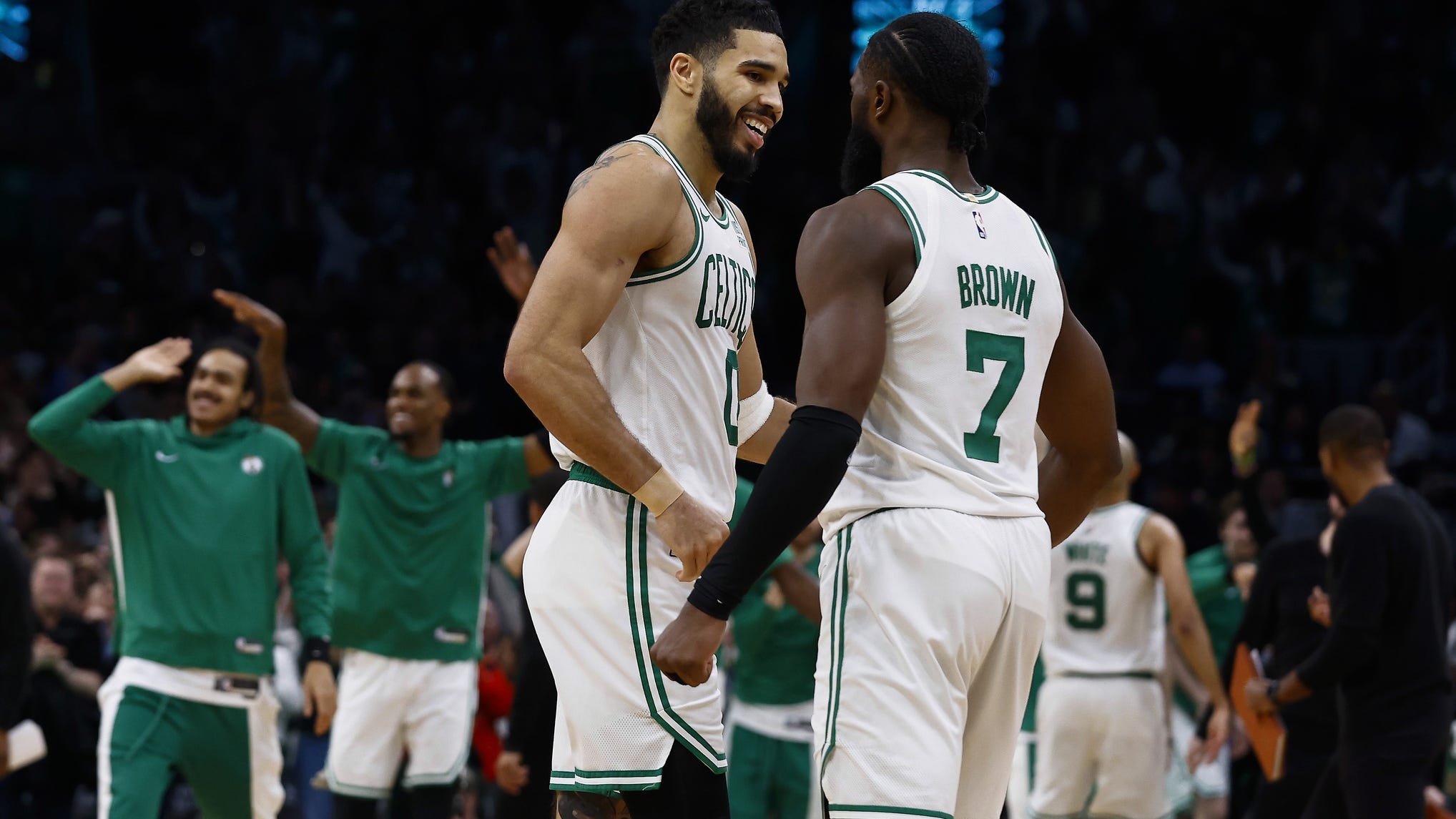 Jayson Tatum, Jaylen Brown lead Celtics to record books