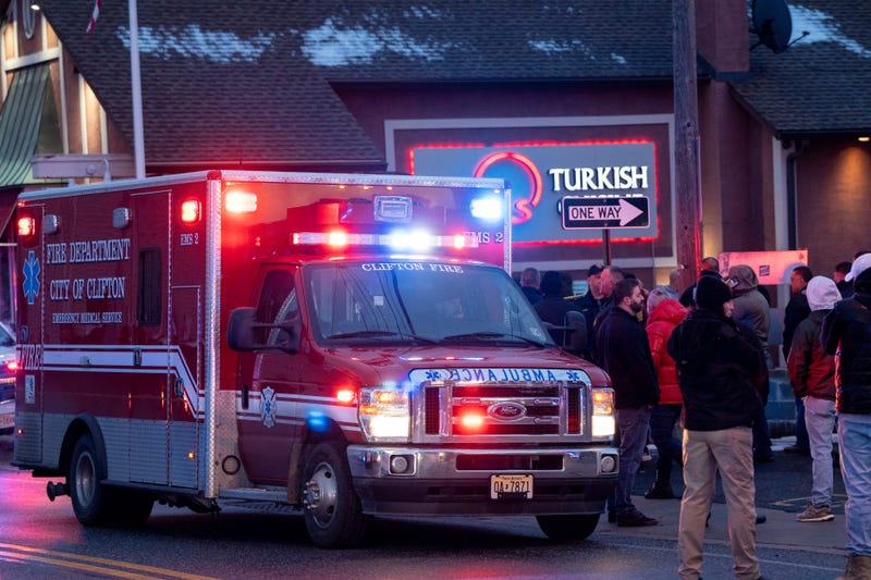 An ambulance is seen outside Toros restaurant in Clifton on Jan. 23, 2024