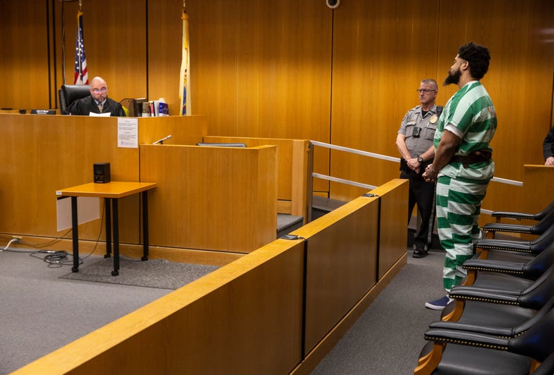 Dion Marsh pleading guilty to one count of terrorism on Jan. 24, 2024.