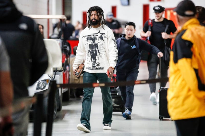Detroit Lions cornerback Cameron Sutton arrives for the NFC championship game at Levi's Stadium in Santa Clara,