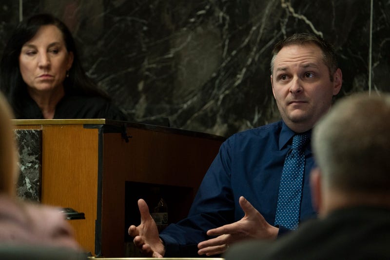 Oxford High School counselor Shawn Hopkins testifies during the trial of Jennifer Crumbley
