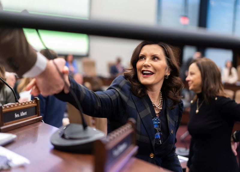 Gov. Gretchen Whitmer at Wednesday's budget proposal hearing