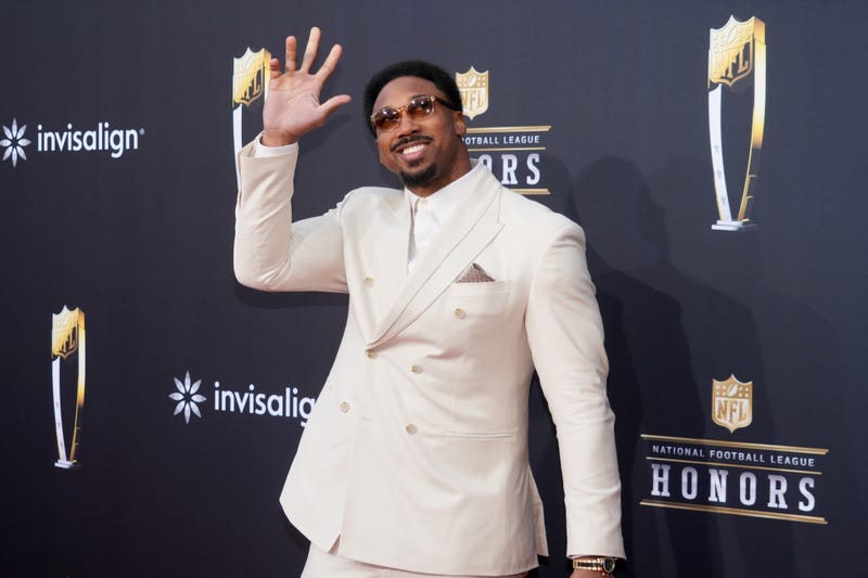 Myles Garrett on red carpet