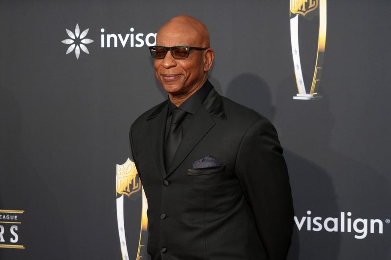 Feb 8, 2024; Las Vegas, NV, USA; Eric Dickerson on the red carpet before the NFL Honors show at Resorts World Theatre.