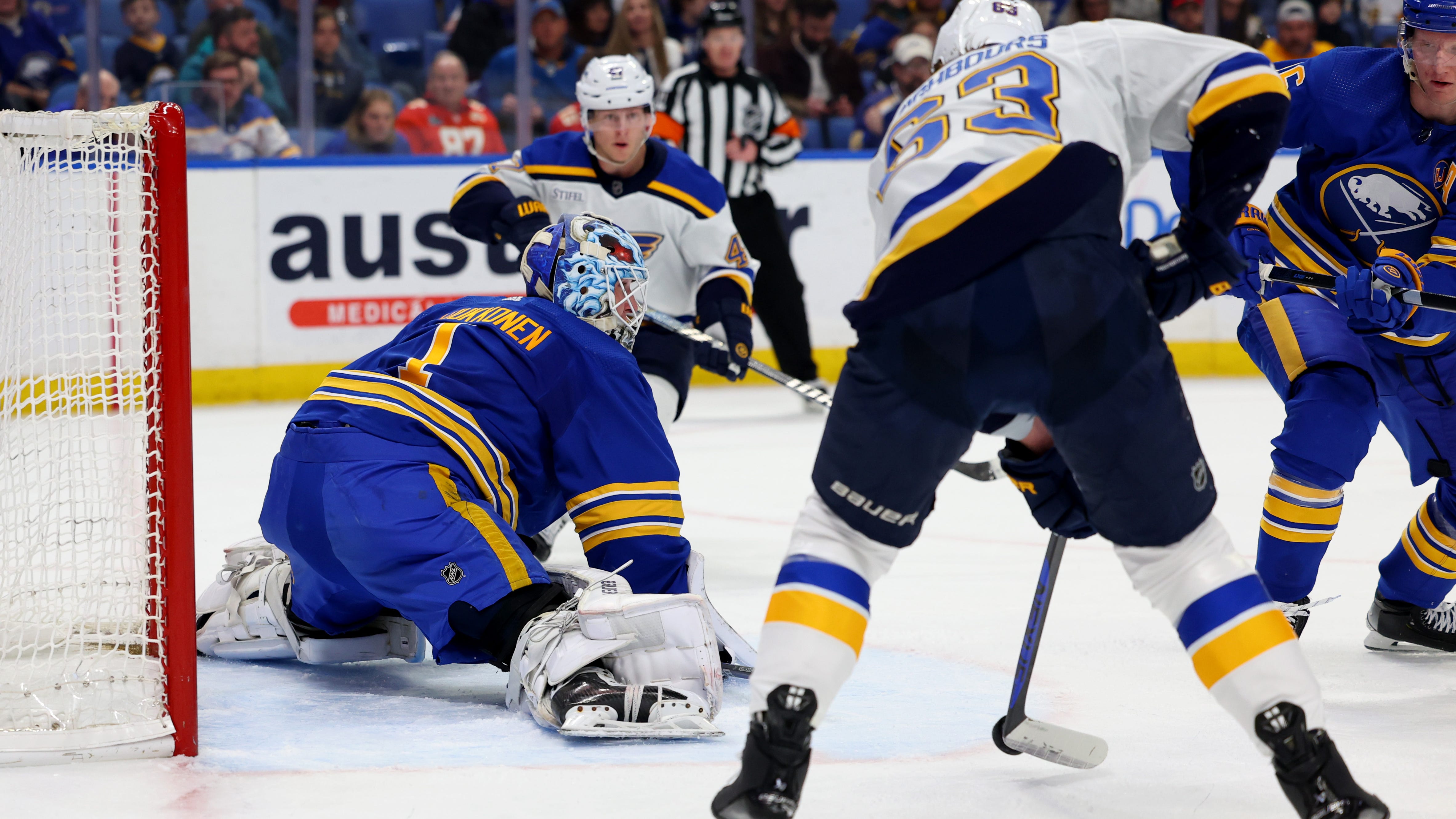 Sabres fall behind, unable to come back in loss to St. Louis