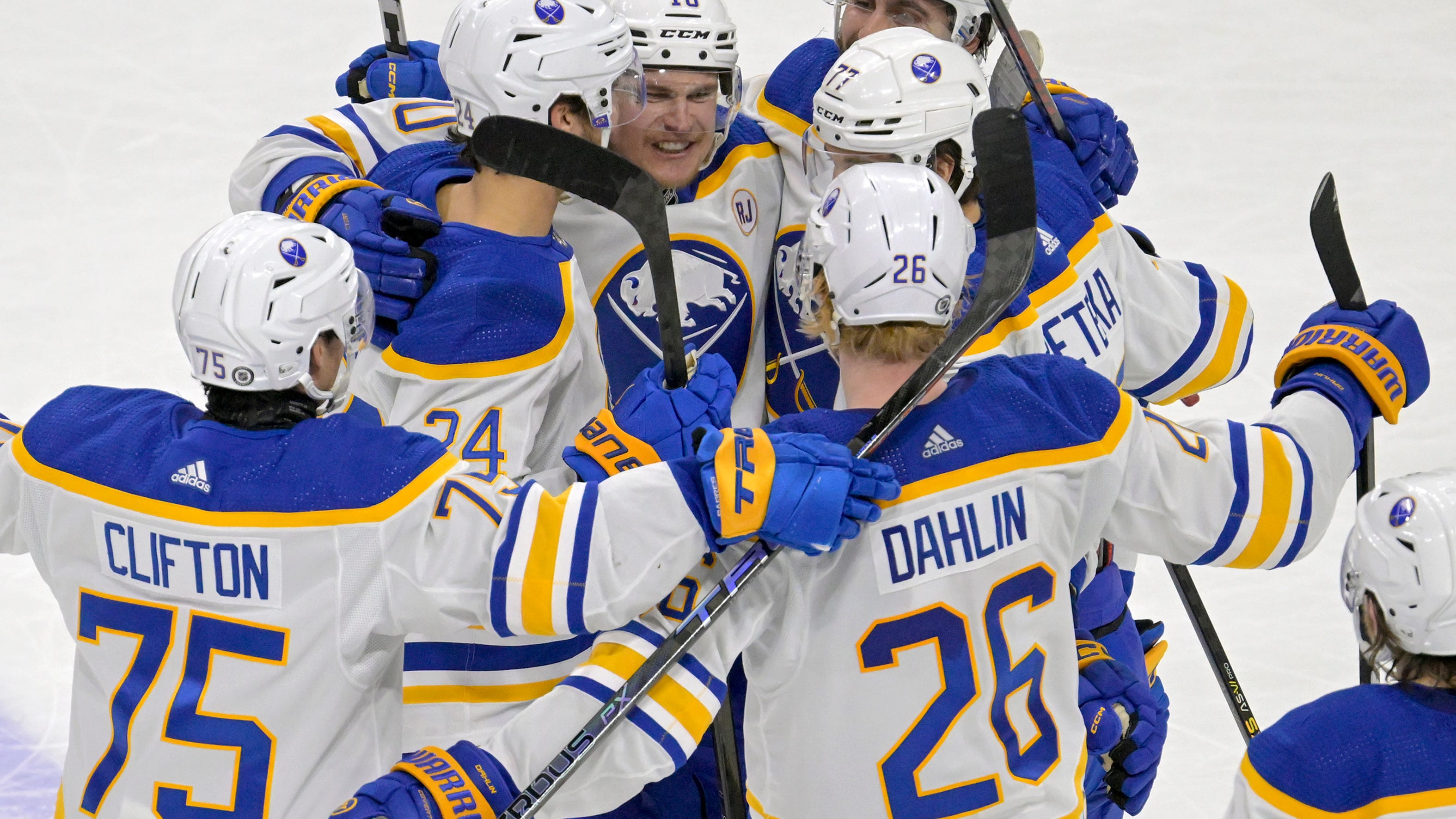 Sabres tie game late, shock Wild in overtime