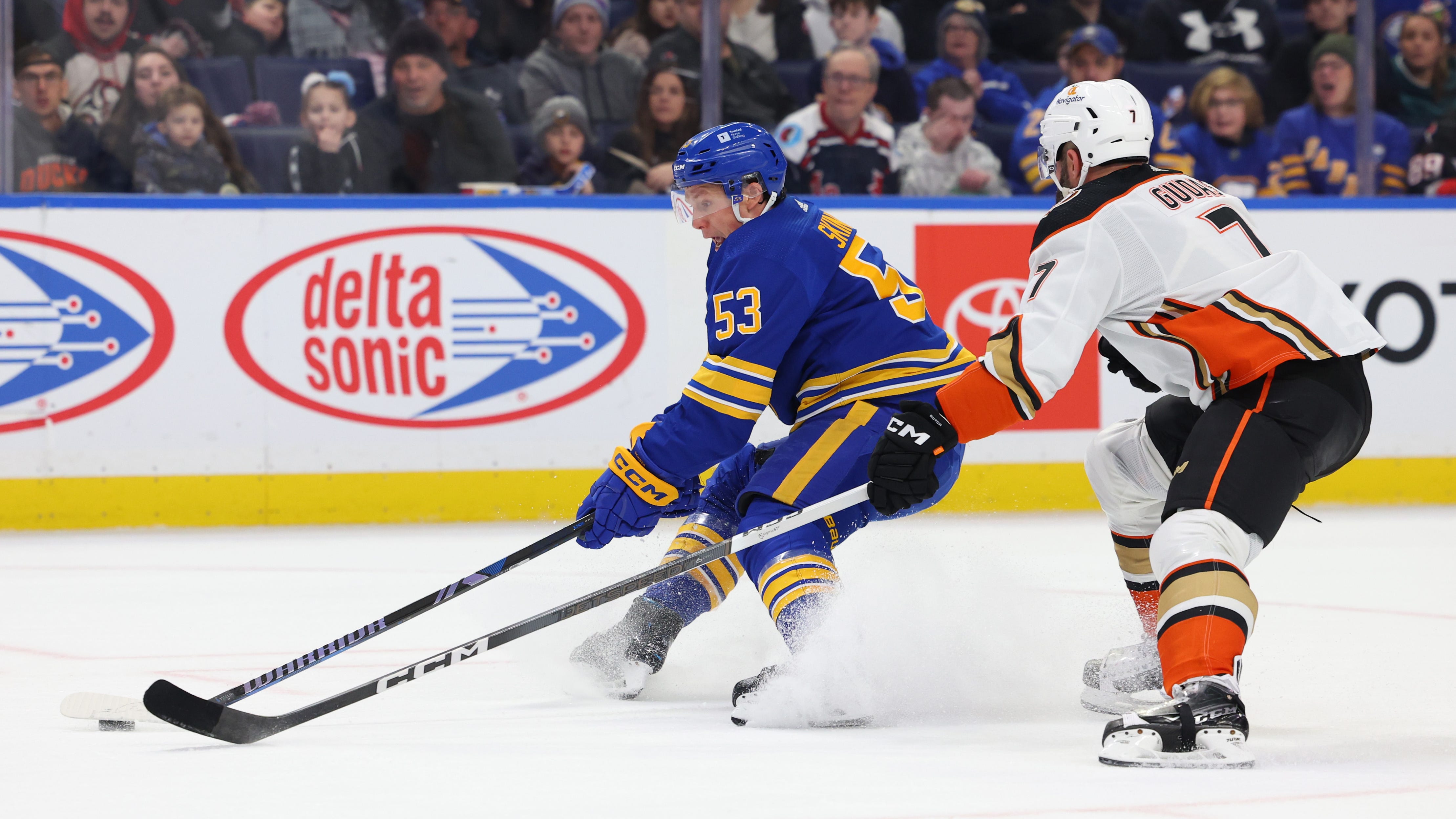 Sabres unable to hold off Anaheim in matinee affair