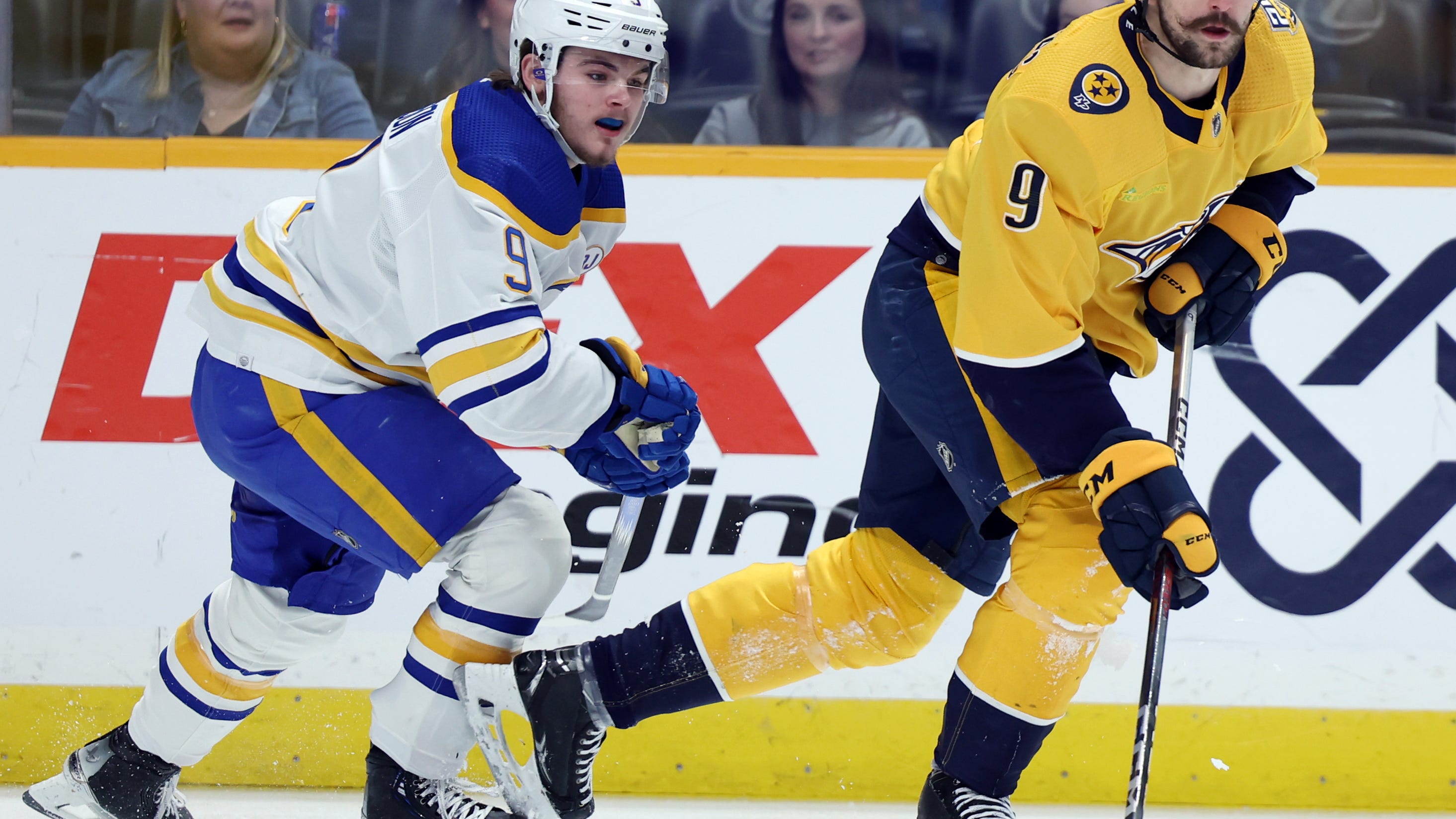 Sabres doubled up in Nashville