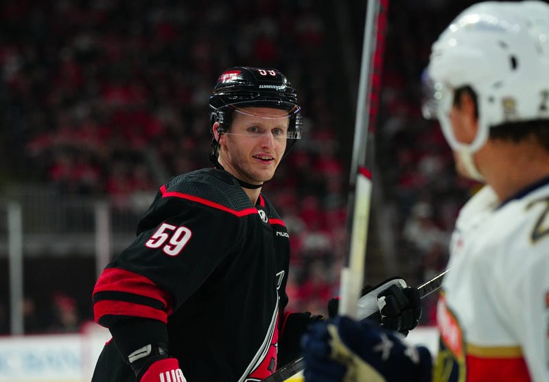 Jake Guentzel look with Carolina