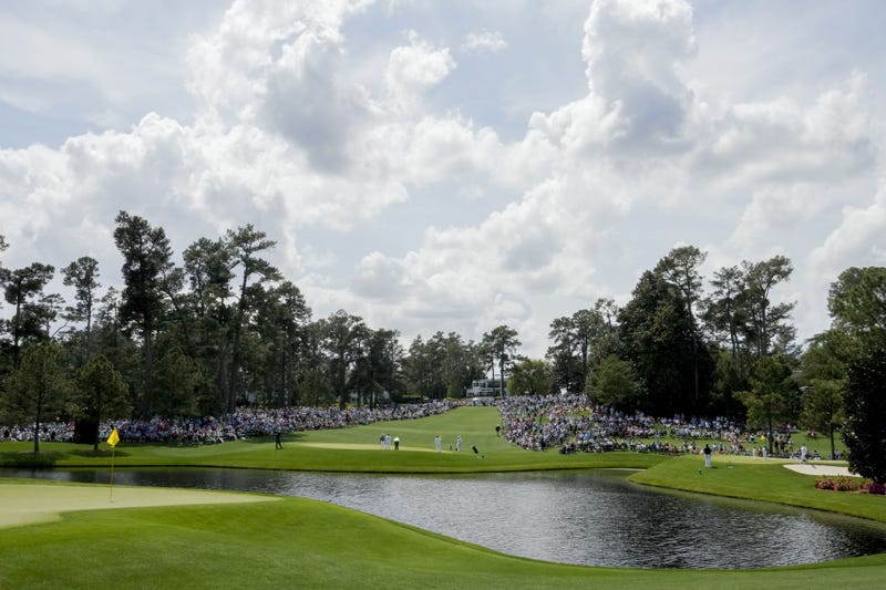 A view from the no. 4 green and during the Par 3 Contest at Augusta National Golf Club. 