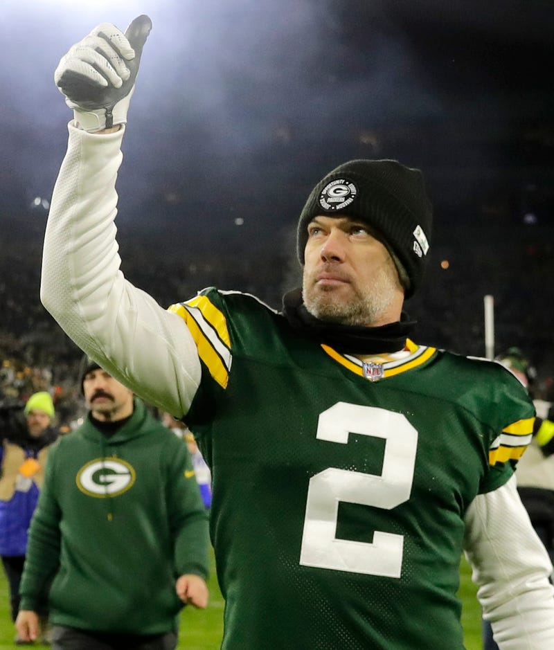 Green Bay Packers place kicker Mason Crosby (2) against the Los Angeles Rams during their football game on Monday December, 19, 2022 at Lambeau Field in Green Bay, Wis. Wm. Glasheen USA TODAY NETWORK-Wisconsin