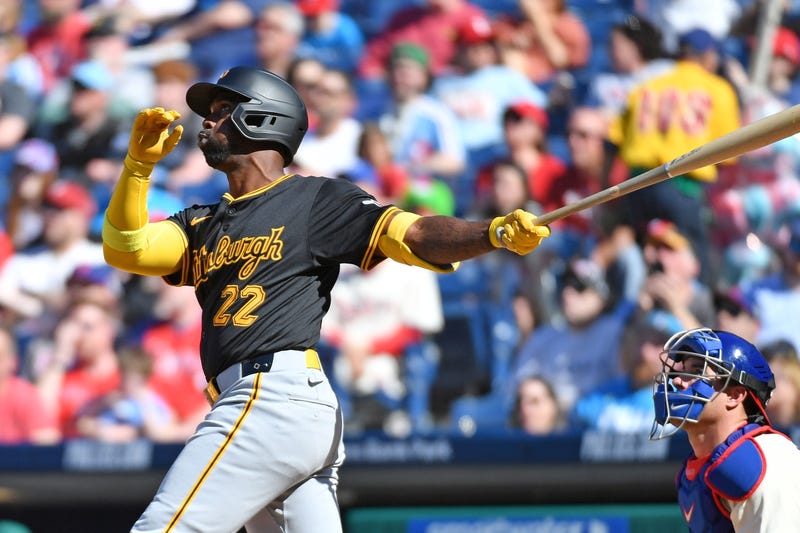 Andrew McCutchen finishing swing for HR 300