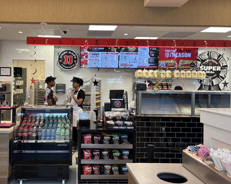 Inside a Jimmy John's location