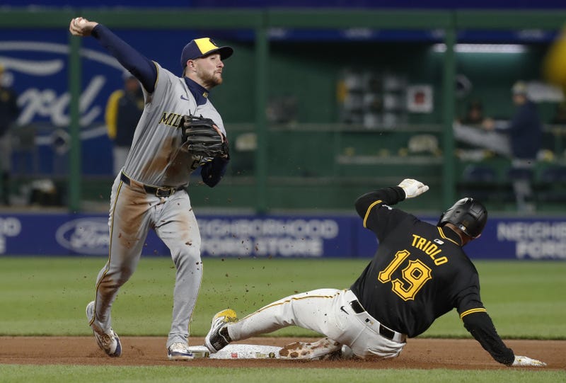 Jared Triolo sliding vs Milwaukee
