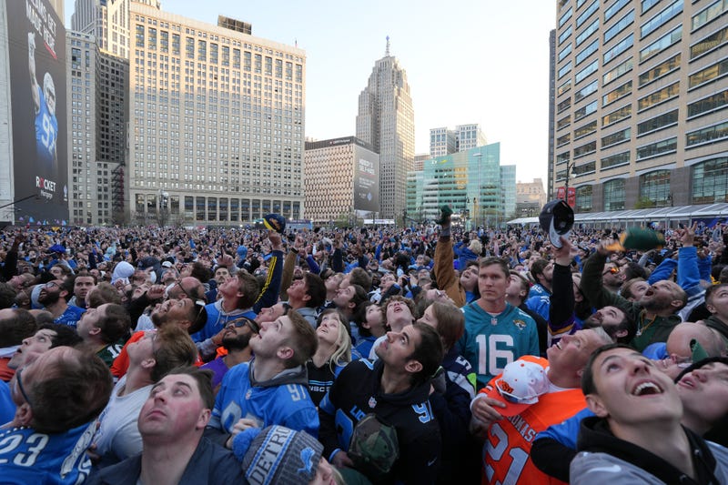 NFL Draft fans in Downtown Detroit