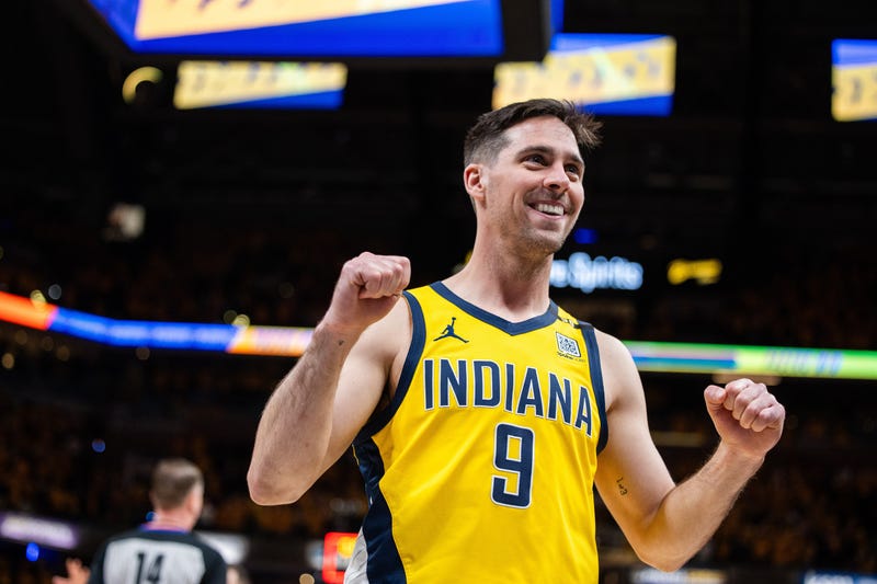 TJ McConnell celebrating