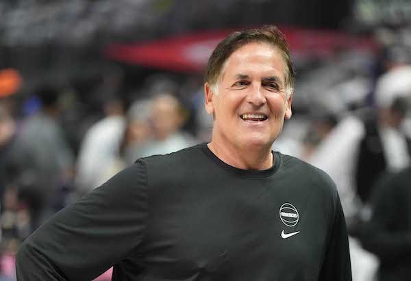 Dallas Mavericks owner Mark Cuban reacts during game five of the first round for the 2024 NBA playoffs against the LA Clippers at Crypto.com Arena