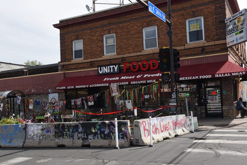 Cement walls and posters line the memorial of George Floyd Square in Minneapolis, Minnesota where George Floyd was murdered by Minneapolis Police Officer Derek Chauvin in May, 2020.