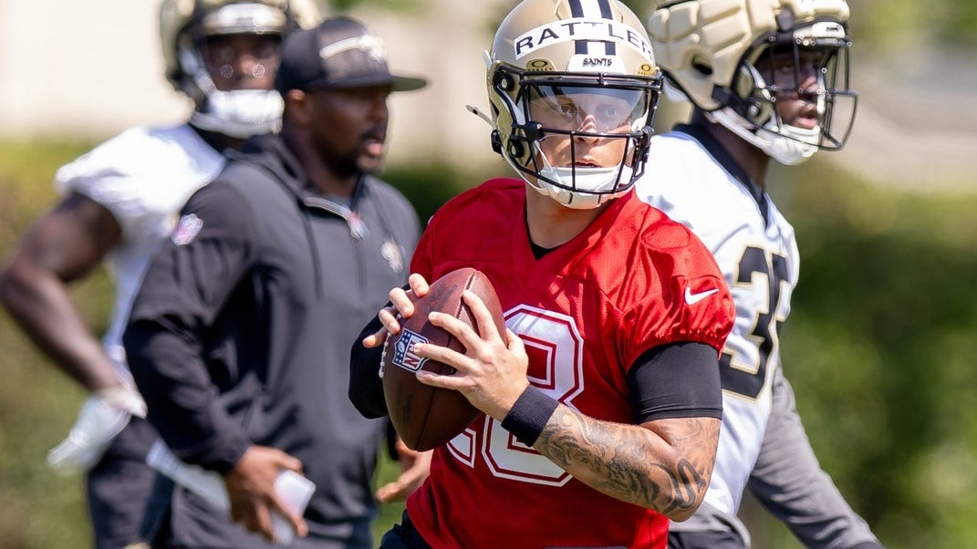 Saints Day 2 minicamp takeaways: Backup QB battle, new kickoff work heats up