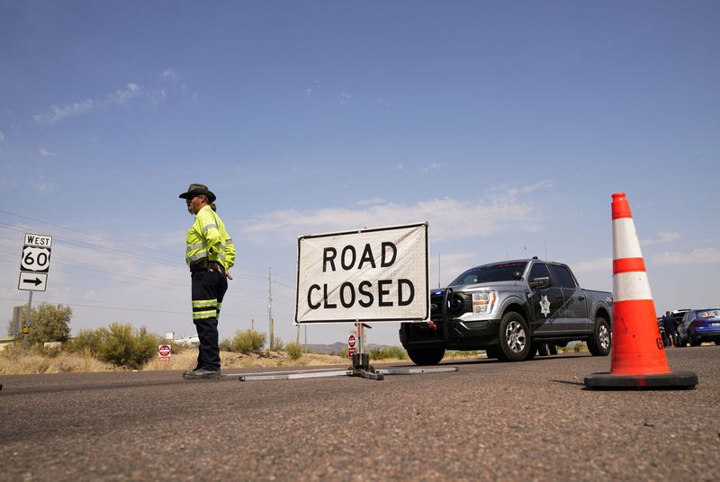 U.S. 60 east near Wickenburg is closed due to the Rose Fire on June 13, 2024.