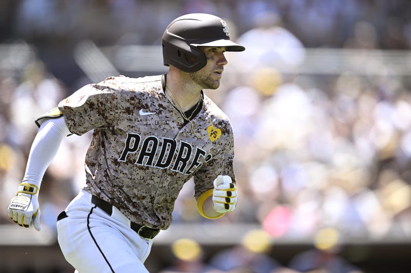 Brett Sullivan trotting after hitting