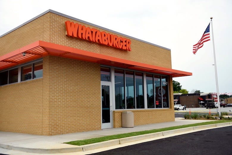 Exterior of a Whataburger restaurant