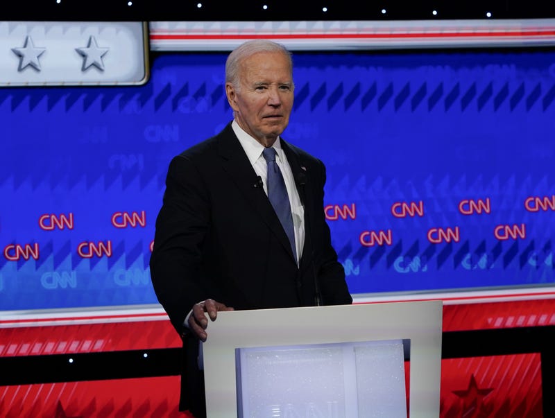 President Joe Biden during the debate at CNN's studios in Atlanta.