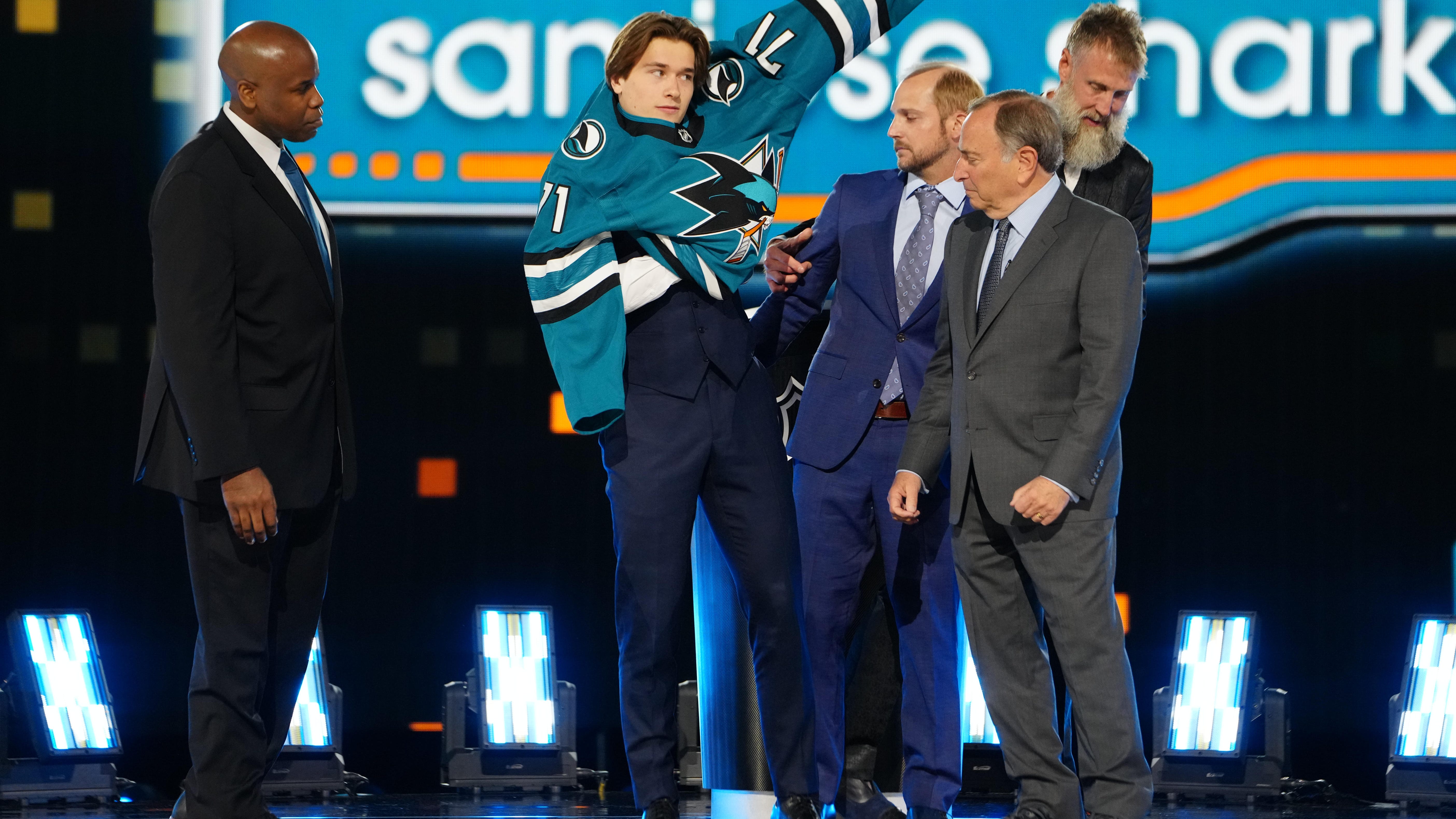 Sharks select center Macklin Celebrini first overall in 2024 NHL Draft