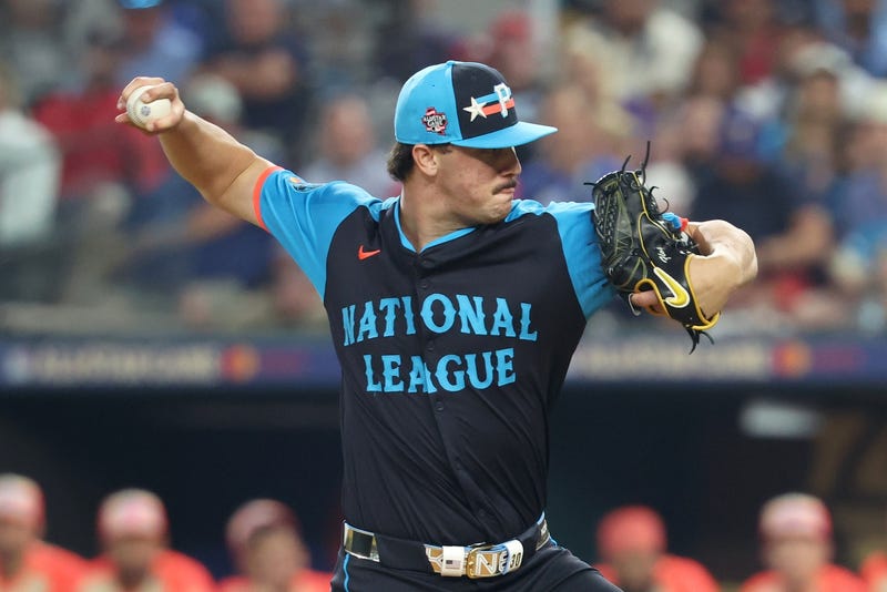 Paul Skenes pitching in All-Star Game