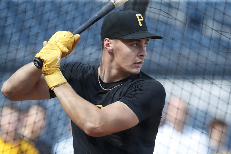 Konnor Griffin batting at PNC Park