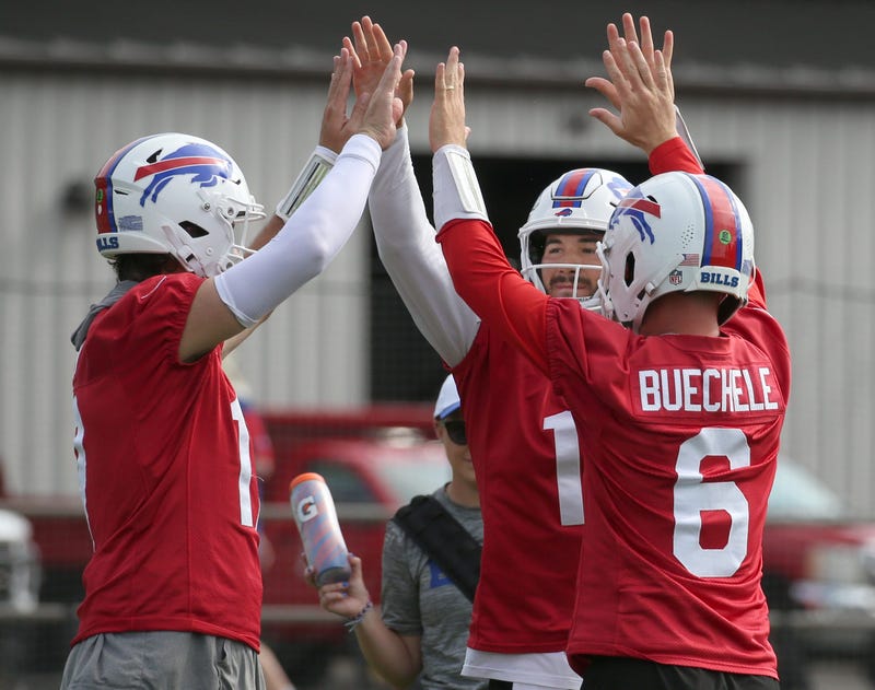 Josh Allen, Mitch Trubisky and Shane Buechele