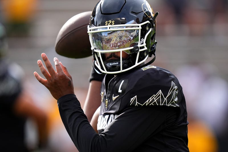 Aug 29, 2024; Boulder, Colorado, USA; Colorado Buffaloes quarterback Shedeur Sanders (2) before the game against the North Dakota State Bison at Folsom Field. 