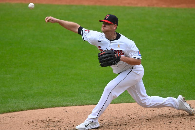 Cleveland Guardians starting pitcher Alex Cobb delivers a pitch in the second inning against the Pittsburgh Pirates at Progressive Field.