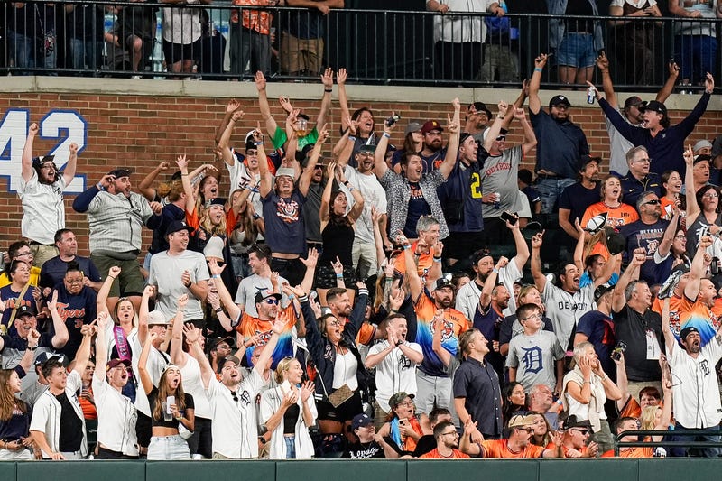 Detroit Tigers fans at Comerica Park