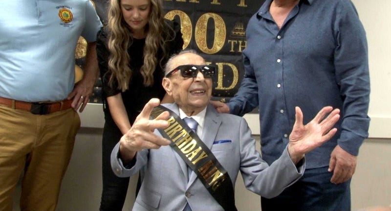 Tinton Falls Mayor Vito Perillo during his 100th birthday celebration Friday afternoon, Sept. 20, 2024, at the Municipal Building.