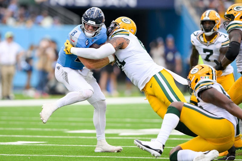 Preston Smith sack for Green Bay v Tennessee