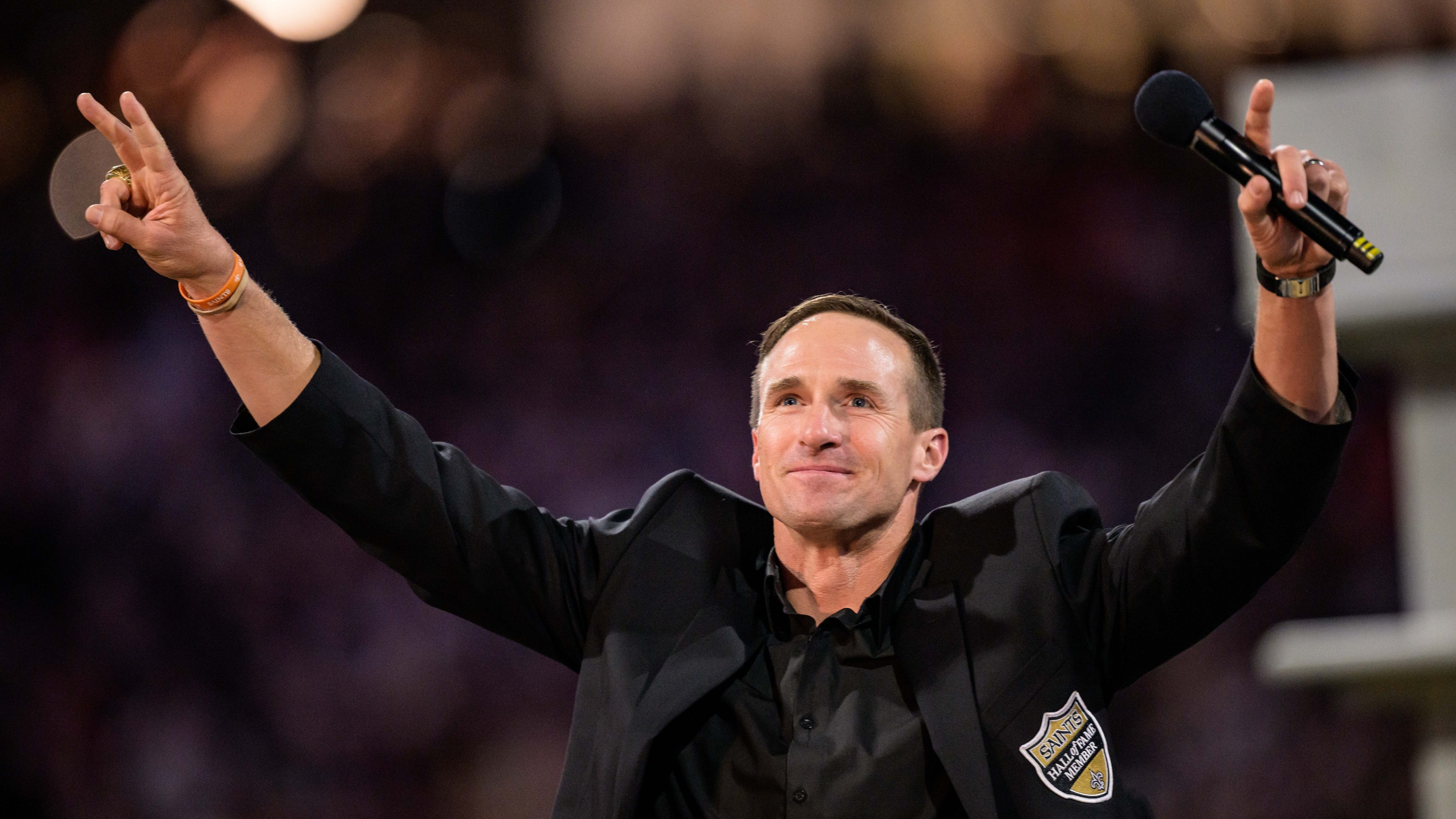 Watch: Drew Brees' Super Bowl chant goes off without a hitch at Saints HOF coronation